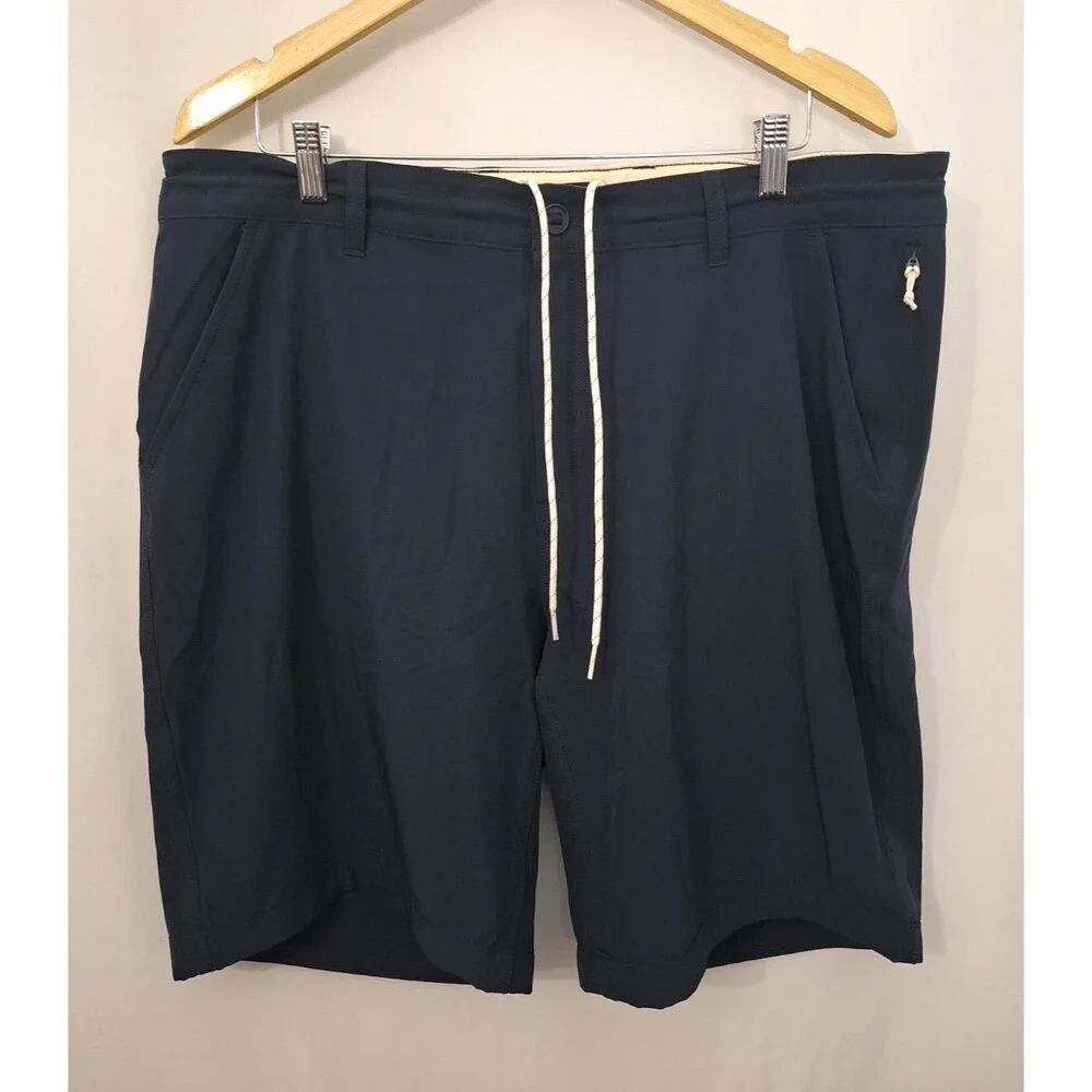 Huckberry Wellen Men's Board Shorts Size 38 Navy Swim Beach Surf Golf Sports